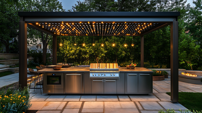 backyard pergola designs in Katy