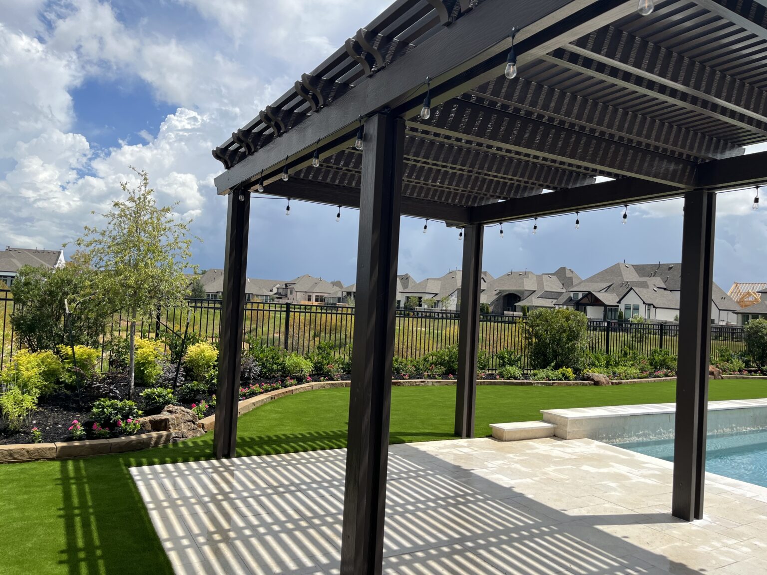 katy landscaping design and pergola services